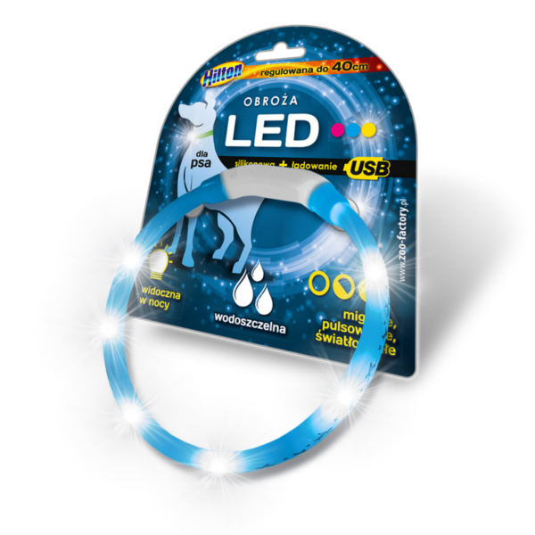 104-408001-00_Hilton_obroza_silikonowa_led_niebieska_dla_psa